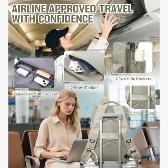 Vacuum Travel Backpack with Pump, 18x14x8 Carry On, Waterproof Compression main image 4